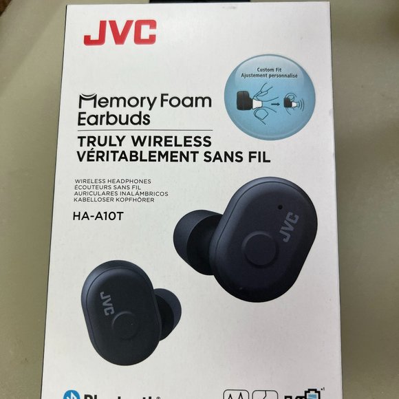 JVC Headphones Jvc Memory Foam Bluetooth Black Wireless Earbuds